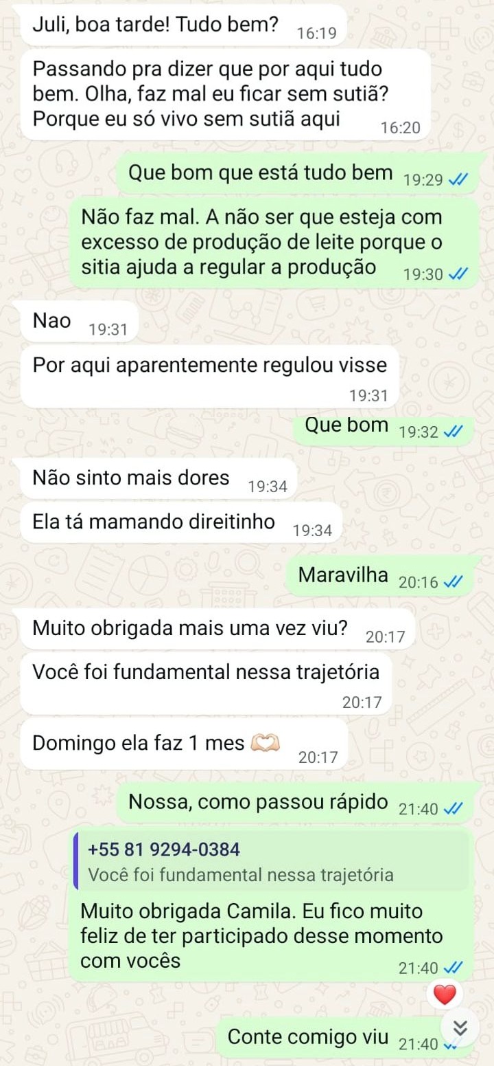 Mensagem de agradecimento no WhatsApp